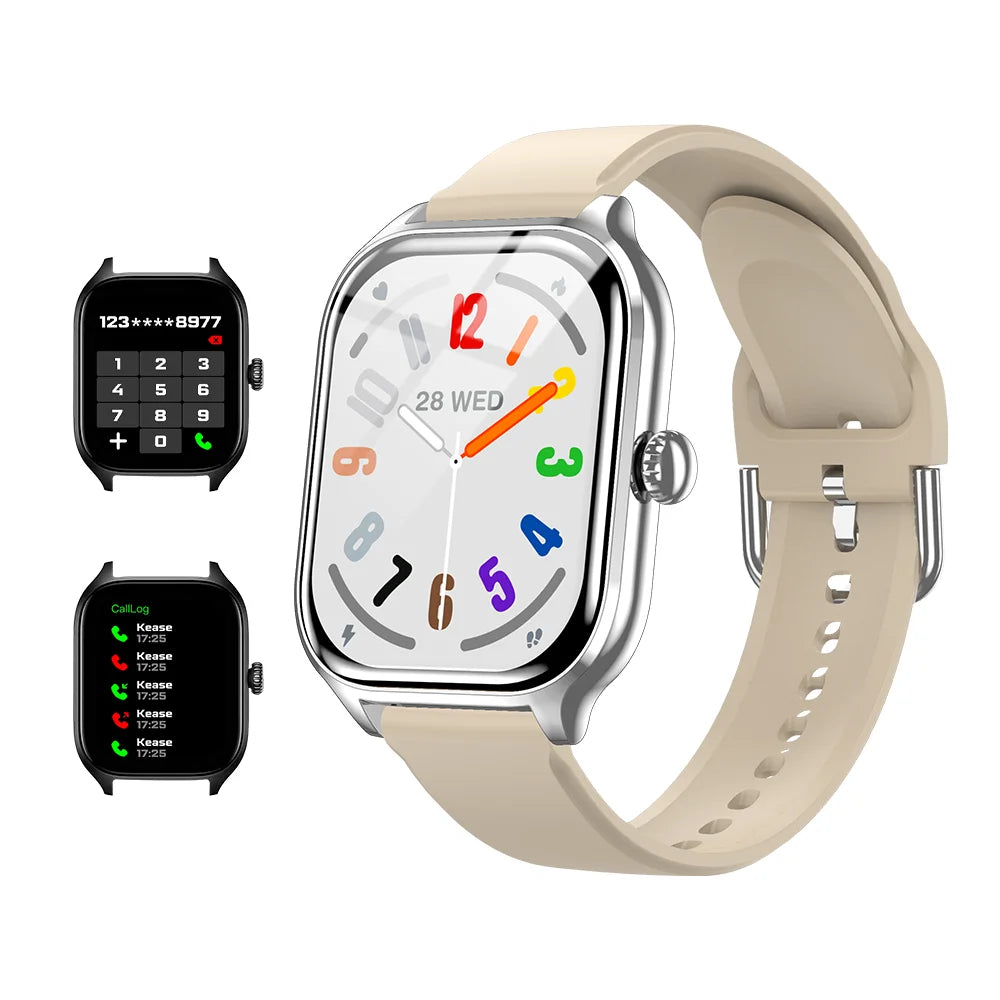 LAXASFIT New Smart Watch Bluetooth Talk Tracking Heart Rate Sleep Monitor Bluetooth Smart Watch Gifts for Men and Women