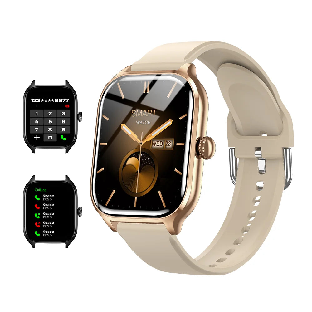 LAXASFIT New Smart Watch Bluetooth Talk Tracking Heart Rate Sleep Monitor Bluetooth Smart Watch Gifts for Men and Women