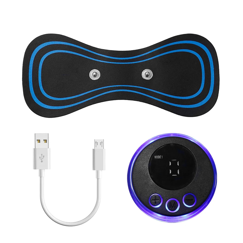 EMS Neck Massager Portable TENS Pulse Machine Cervical Neck Back Patch Muscle Stimulator Pain Relief Massage Tool