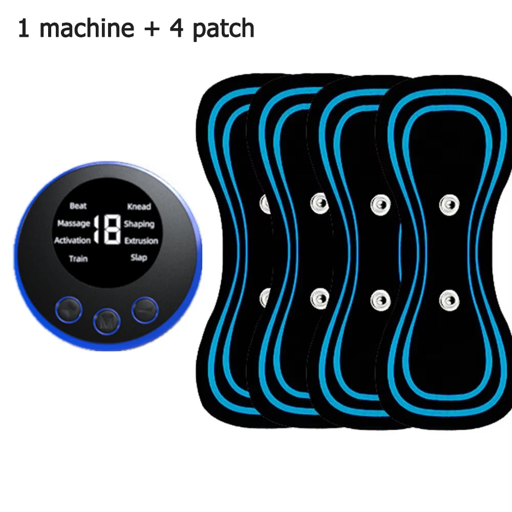EMS Neck Massager Portable TENS Pulse Machine Cervical Neck Back Patch Muscle Stimulator Pain Relief Massage Tool