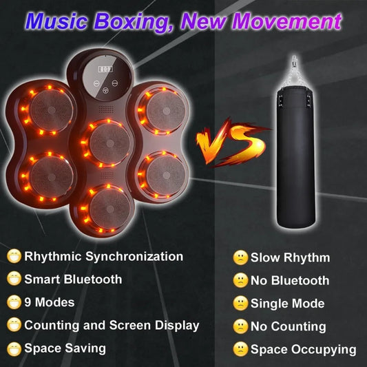 Smart Music Boxing Machine with WallMounted Boxing Gloves and Electronic Punching Pad for Adult Home and Gym Workouts Interacti