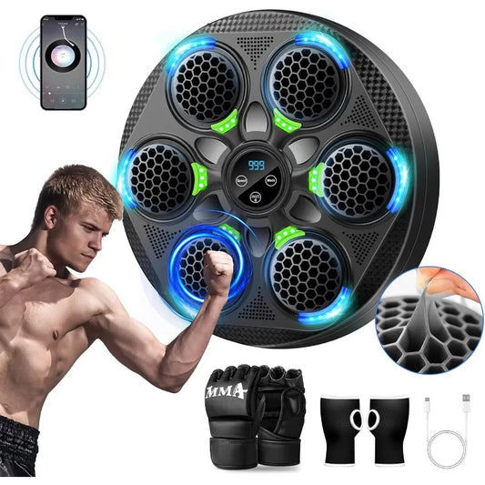 Smart Music Boxing Machine for Adults and with Bluetooth Connectivity WallMounted Electronic Punching Bag with Integrated Boxin