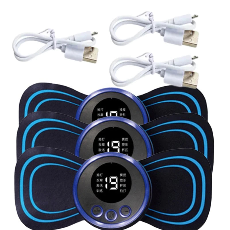 EMS Neck Massager Portable TENS Pulse Machine Cervical Neck Back Patch Muscle Stimulator Pain Relief Massage Tool