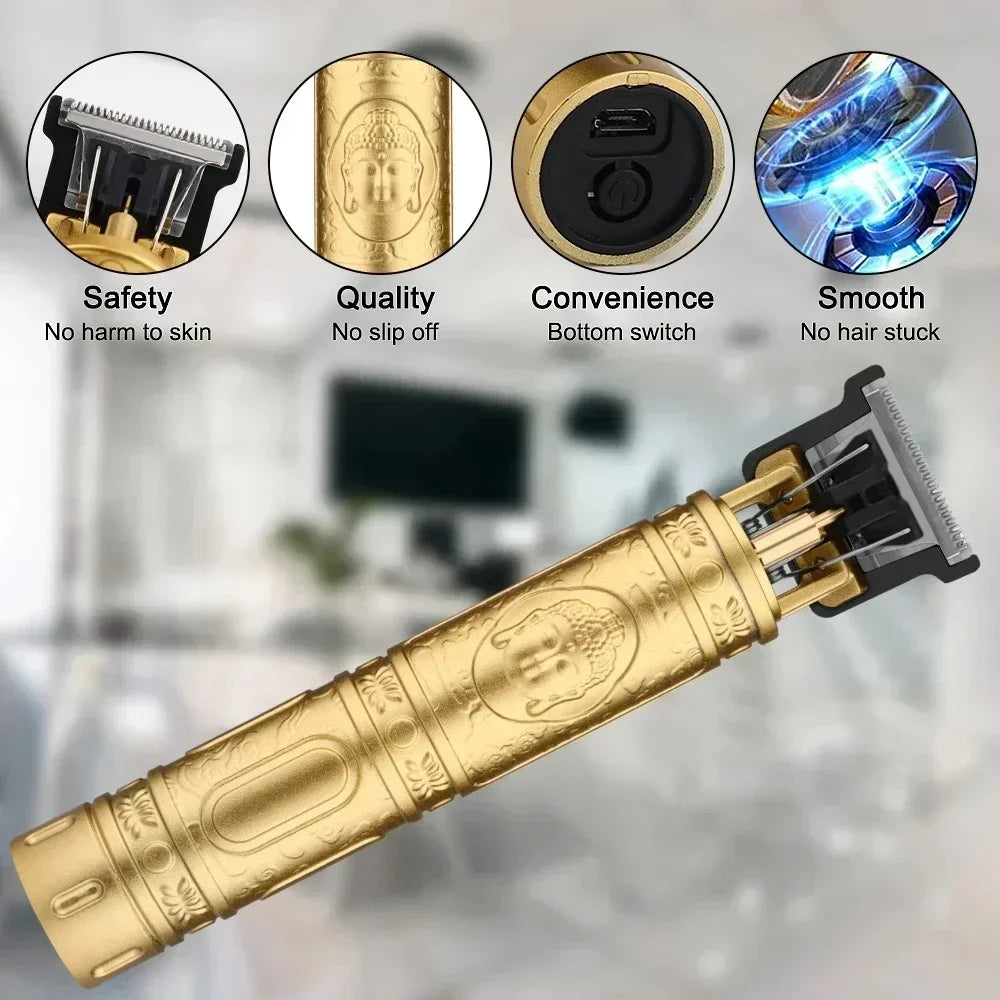 OHS Rechargeable  Vintage T9 Cordless Hair Cutting Machine Electric Shaver For Man Hair Clipper Barber Trimmer Beard Razors
