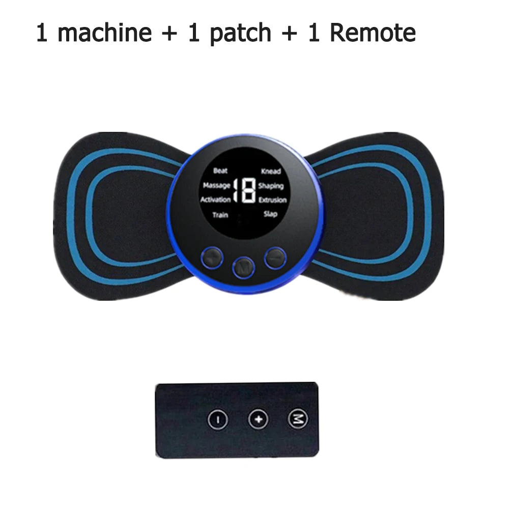 EMS Neck Massager Portable TENS Pulse Machine Cervical Neck Back Patch Muscle Stimulator Pain Relief Massage Tool