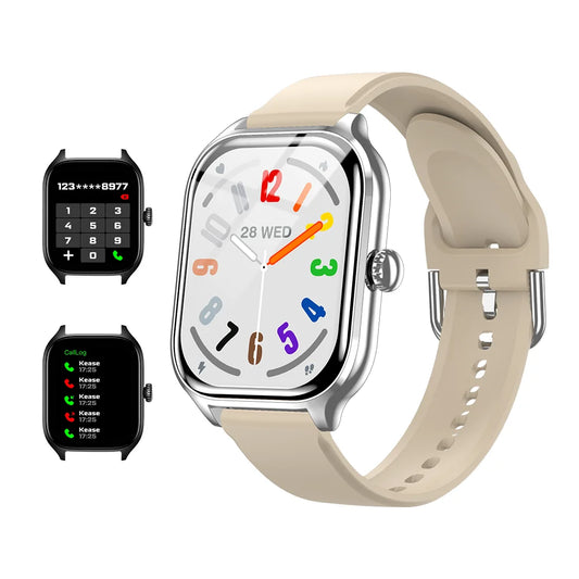 LAXASFIT New Smart Watch Bluetooth Talk Tracking Heart Rate Sleep Monitor Bluetooth Smart Watch Gifts for Men and Women