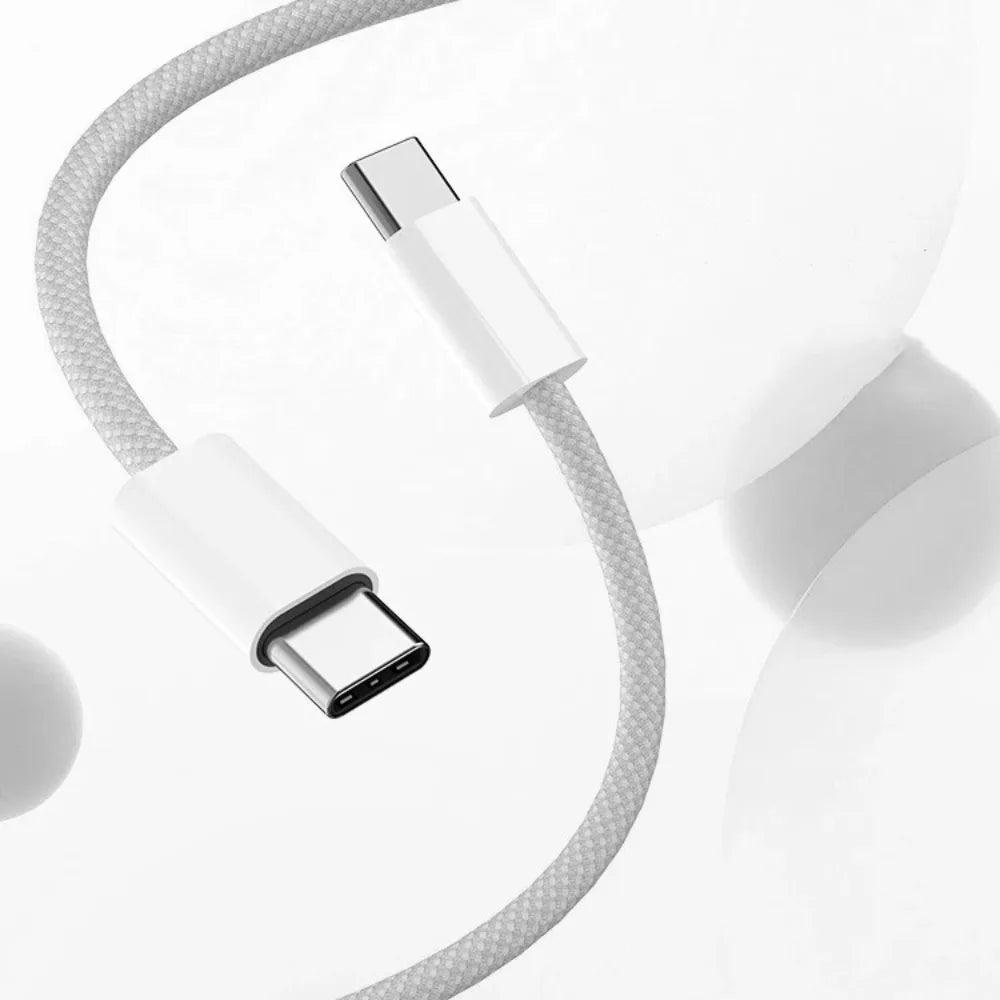 ZIJAZO USB-C to Type C Color Cable For Apple iPhone 15 PD 60W Fast Charging For Huawei Xiaomi Samsung Type C Weaving Cable