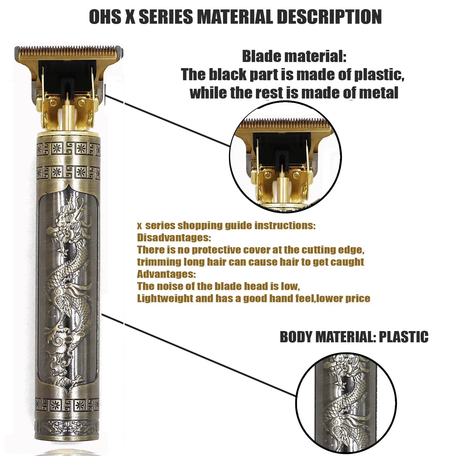 OHS Rechargeable  Vintage T9 Cordless Hair Cutting Machine Electric Shaver For Man Hair Clipper Barber Trimmer Beard Razors