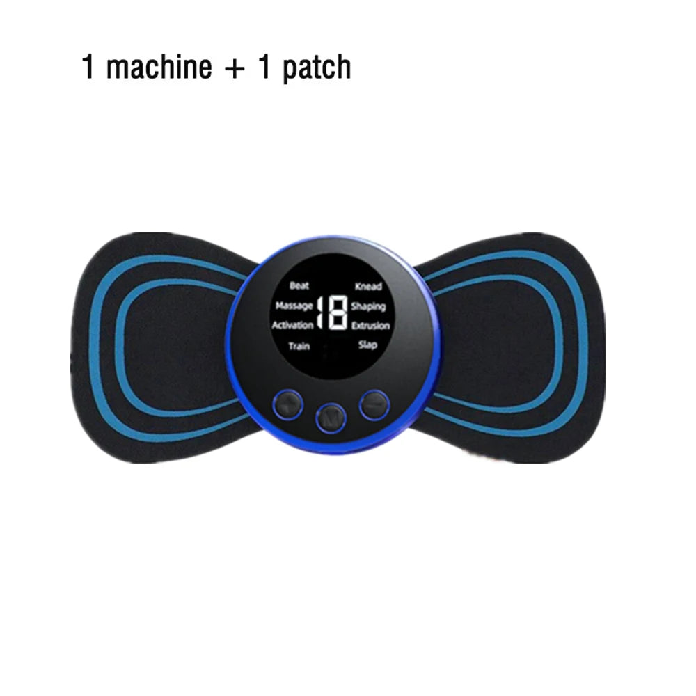 EMS Neck Massager Portable TENS Pulse Machine Cervical Neck Back Patch Muscle Stimulator Pain Relief Massage Tool