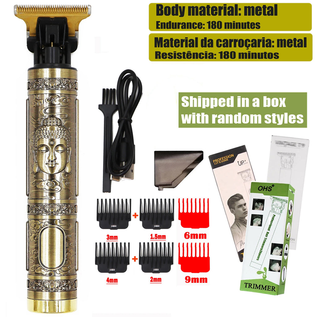 OHS Rechargeable  Vintage T9 Cordless Hair Cutting Machine Electric Shaver For Man Hair Clipper Barber Trimmer Beard Razors