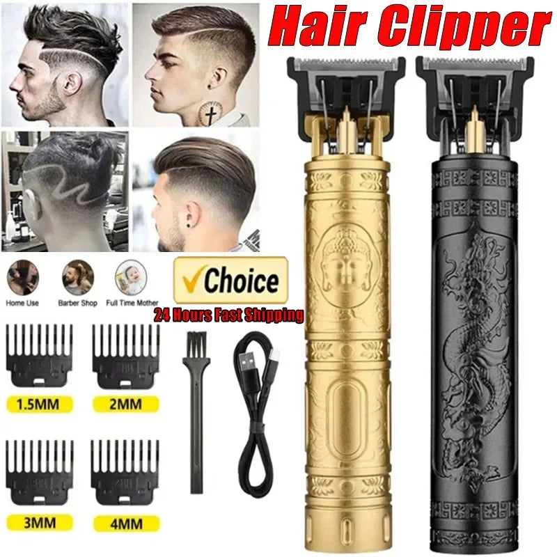 OHS Rechargeable  Vintage T9 Cordless Hair Cutting Machine Electric Shaver For Man Hair Clipper Barber Trimmer Beard Razors