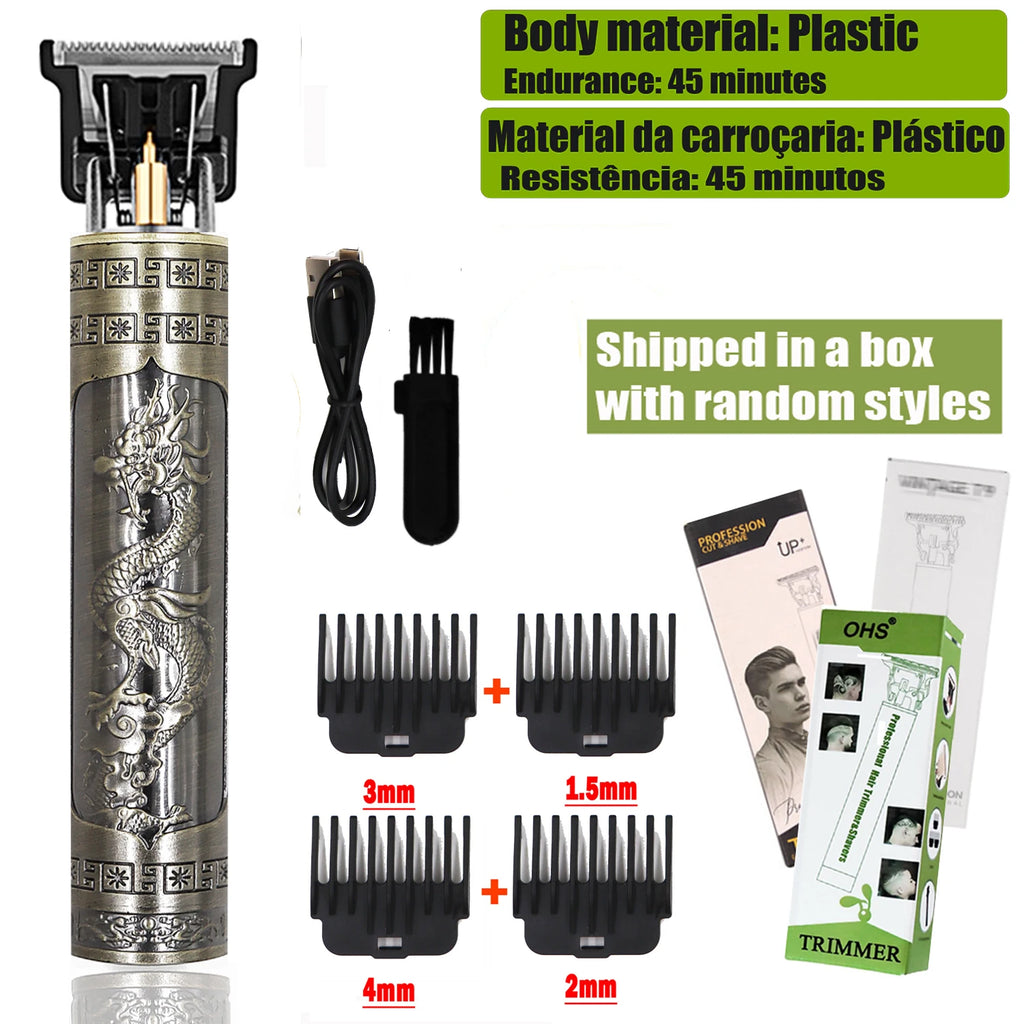 OHS Rechargeable  Vintage T9 Cordless Hair Cutting Machine Electric Shaver For Man Hair Clipper Barber Trimmer Beard Razors