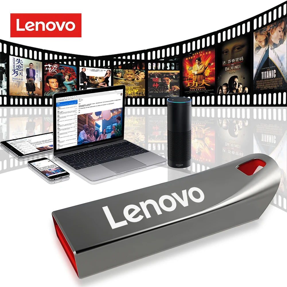 Lenovo 2TB 1TB Pen Drive USB3.1 450MB/s Students 512GB 256GB USB3.0 Flash Drive 350MB/s 128GB U Disk 250MB/s School Mini PlugPla