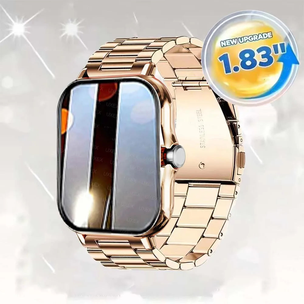 New Smart Watch 1.83'' Full Screen Bluetooth Talk Blood Oxygen/Blood Pressure Monitor Smartwatch for Women Men Holiday Gift 2026