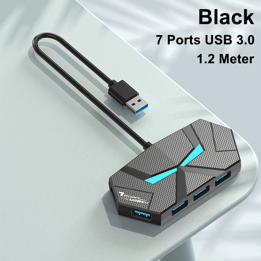 4/7 Ports USB 3.0 HUB 5Gbps USB Docking Station USB HUB USB Splitter OTG Adapter with TYPE C Power Port For PC Laptop Macbook