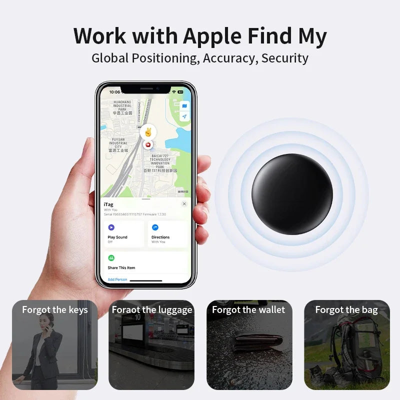 Airtag Replacements 1 2 3 4 Pack Anti Loss Tracker Find My GPS Bluetooth for Baggage IOS MFi Key Detector