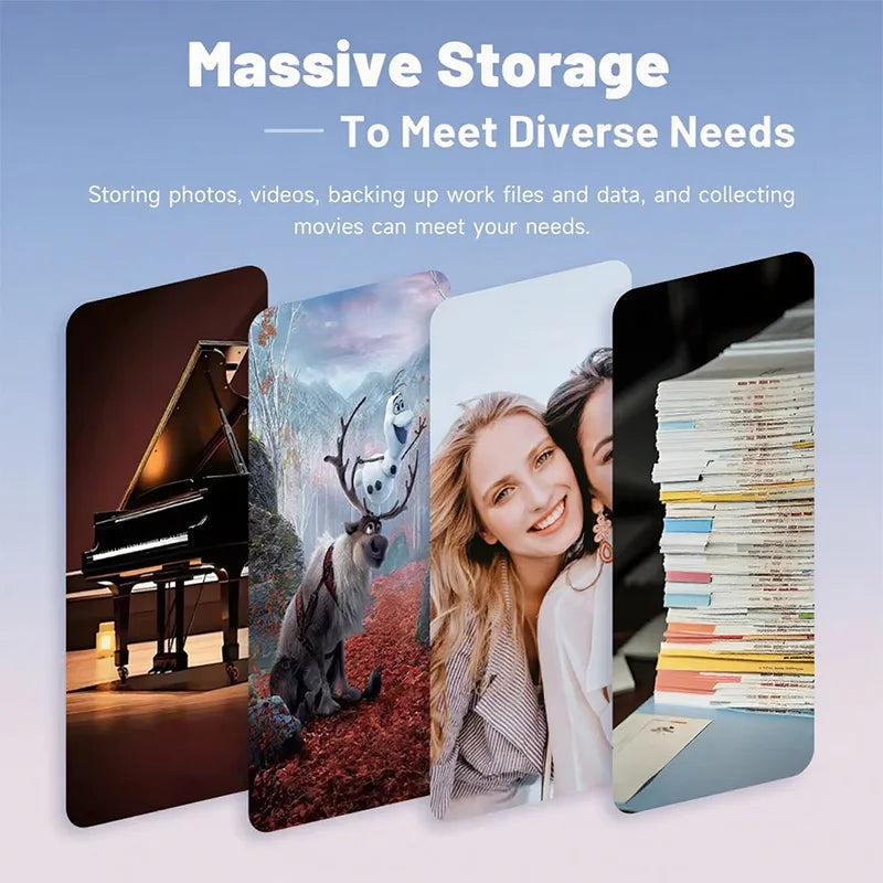 High-speed SSD 256TB External Hard Drive Portable 1TB Mobile Solid State Drive 2TB 4TB Mass External Hard Disk for Laptop/MAC/PC