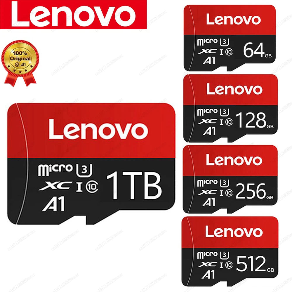 Lenovo 1TB Memory Card 1TB High Speed Full HD Video 512GB MINI SD Card 256GB 128GB 64GB Newest Micro Card for Phone/Tablet/PC