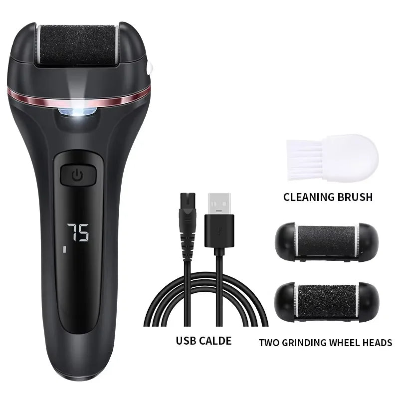 Rechargeable Electric Foot Grinder - USB Powered Callus Remover with Adjustable Speeds, for Men & Women's Pedicure and Self-Care