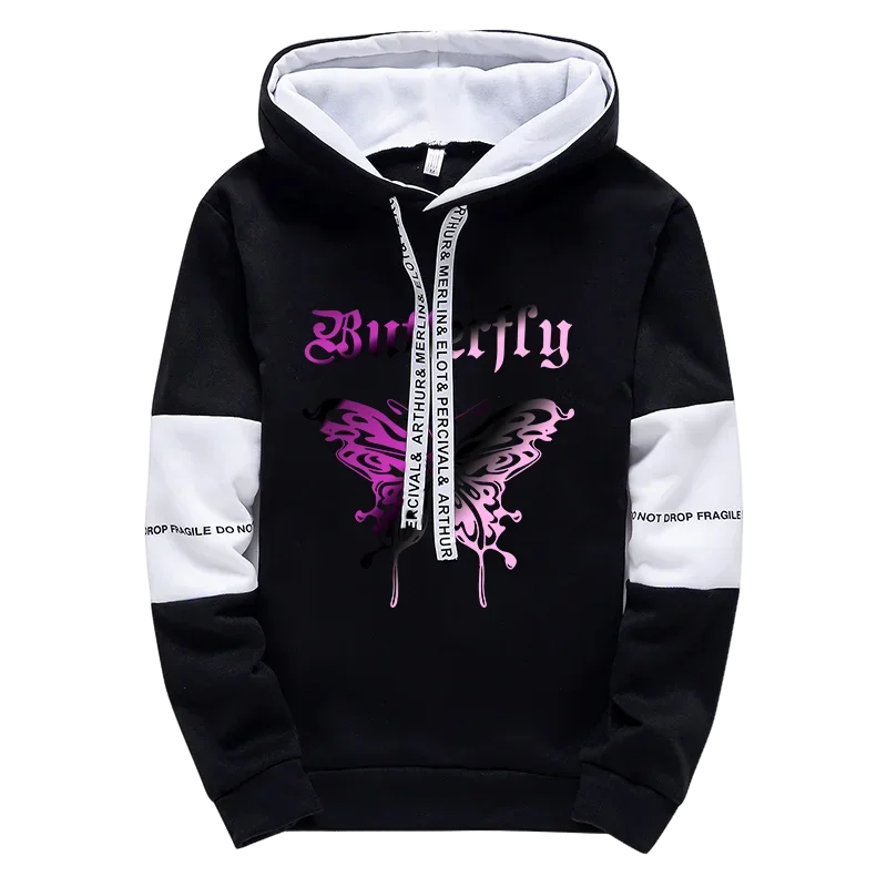 Girls Urban Fashion Loose Coat Letter Print Hoodie for Woman High Grade Y2K Korean Style Hooded Long Sleeve Sweatshirt