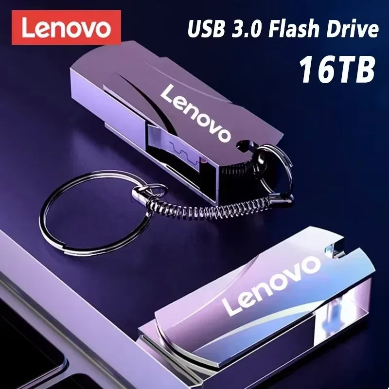 Lenovo 16TB USB 3.0 Pen Drive 8TB 4TB High Speed Transfer Metal Portable SSD Pendrive Cle U Disk Flash Drive Memoria USB Stick