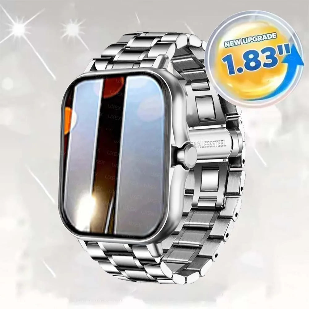 New Smart Watch 1.83'' Full Screen Bluetooth Talk Blood Oxygen/Blood Pressure Monitor Smartwatch for Women Men Holiday Gift 2026