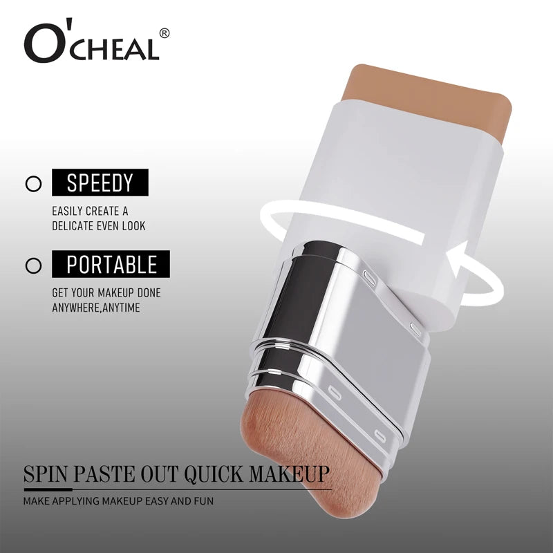 O'CHEAL Perfect Cover Stick Thin And Comfortable Concealer Foundation Cream Stick Instant Natural Waterproof Long-lasting Makeup