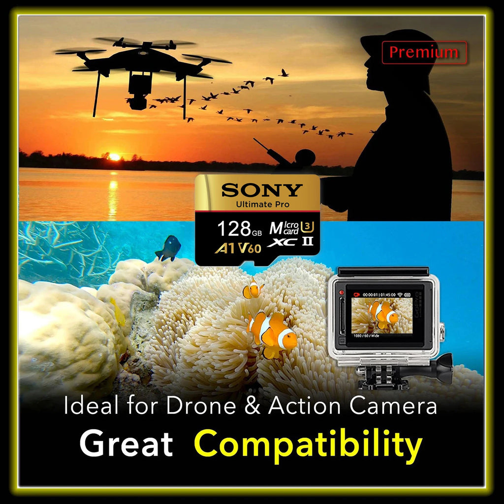 Sony High Speed Flash Memory Card 128GB Micro SD Card U3 V60 TF Flash Card 512GB 256GB 64GB 1TB Memory Card for Nintendo Switch