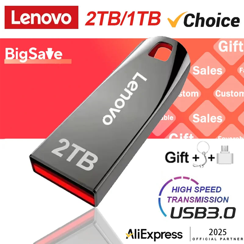 Lenovo 2TB 1TB Pen Drive USB3.1 450MB/s Students 512GB 256GB USB3.0 Flash Drive 350MB/s 128GB U Disk 250MB/s School Mini PlugPla