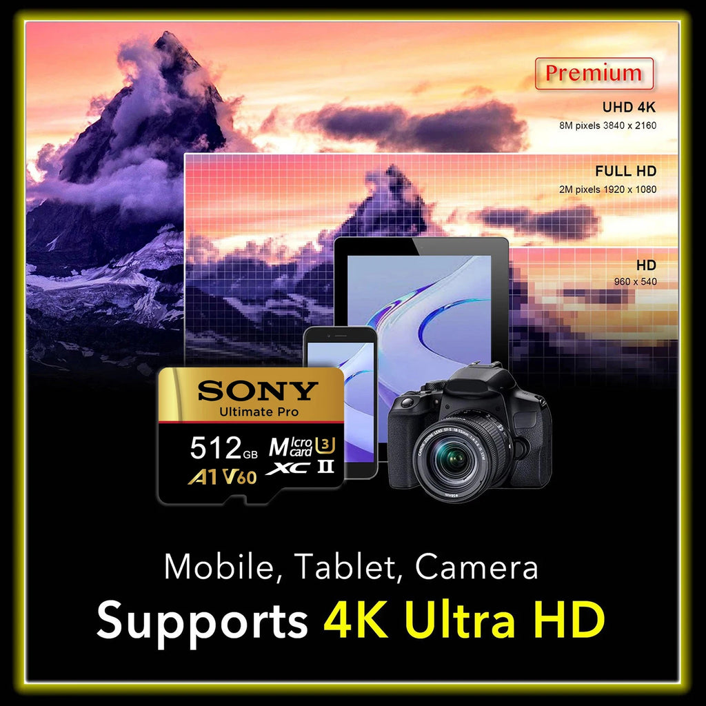 Sony High Speed Flash Memory Card 128GB Micro SD Card U3 V60 TF Flash Card 512GB 256GB 64GB 1TB Memory Card for Nintendo Switch