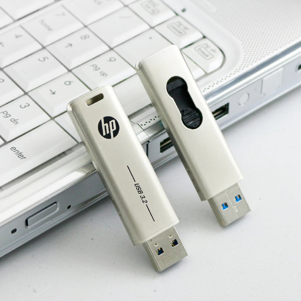 HP USB3.2 Flash Drive 32GB 64GB Metal USB Pendrive 128GB 256GB Creative Personality Car Music High-Speed U Disk