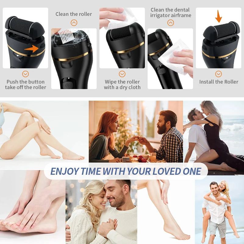 Rechargeable Electric Foot Grinder - USB Powered Callus Remover with Adjustable Speeds, for Men & Women's Pedicure and Self-Care