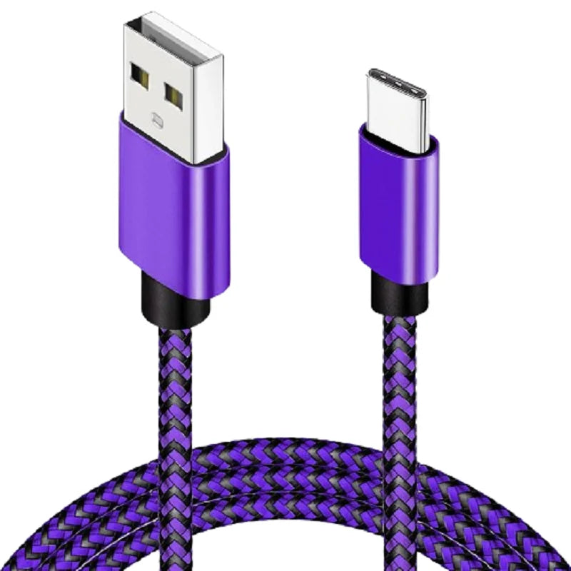 USB A to Type C Fast Nylon Braided Cables Wire Charger Cable For Xiaomi Samsung Huawei Android Phone Charger Cable Accessories