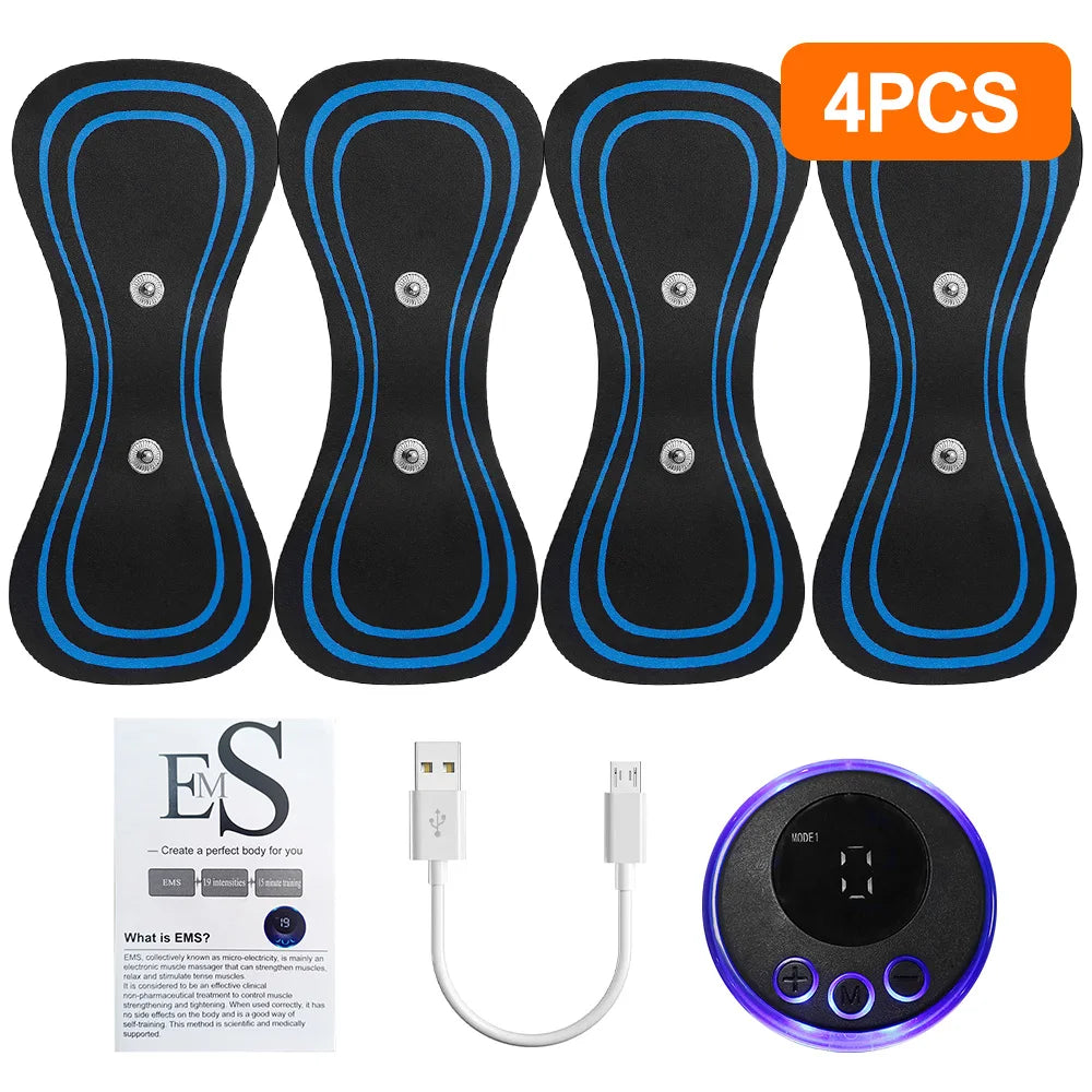 EMS Neck Massager Portable TENS Pulse Machine Cervical Neck Back Patch Muscle Stimulator Pain Relief Massage Tool