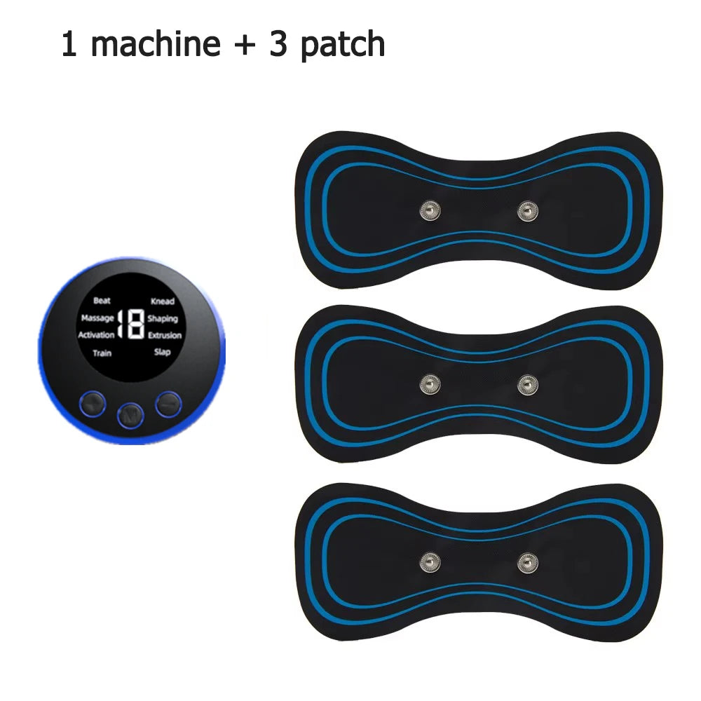EMS Neck Massager Portable TENS Pulse Machine Cervical Neck Back Patch Muscle Stimulator Pain Relief Massage Tool