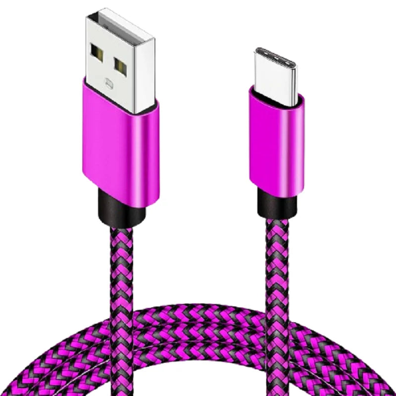 USB A to Type C Fast Nylon Braided Cables Wire Charger Cable For Xiaomi Samsung Huawei Android Phone Charger Cable Accessories