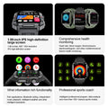 NFC GPS Men Smartwatch 1.99‘’ AMOLED Screen 120+ Sport & Fitness Waterproof Watch Outdoor Weather Data Bluetooth Call Smartwatch
