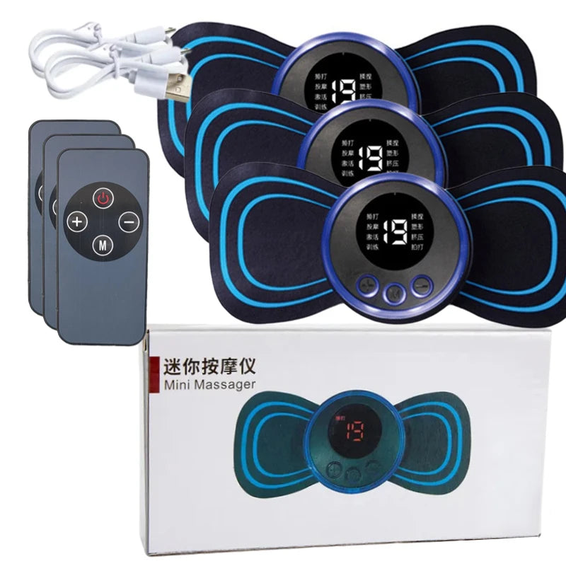 EMS Neck Massager Portable TENS Pulse Machine Cervical Neck Back Patch Muscle Stimulator Pain Relief Massage Tool