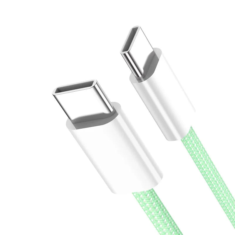 ZIJAZO USB-C to Type C Color Cable For Apple iPhone 15 PD 60W Fast Charging For Huawei Xiaomi Samsung Type C Weaving Cable