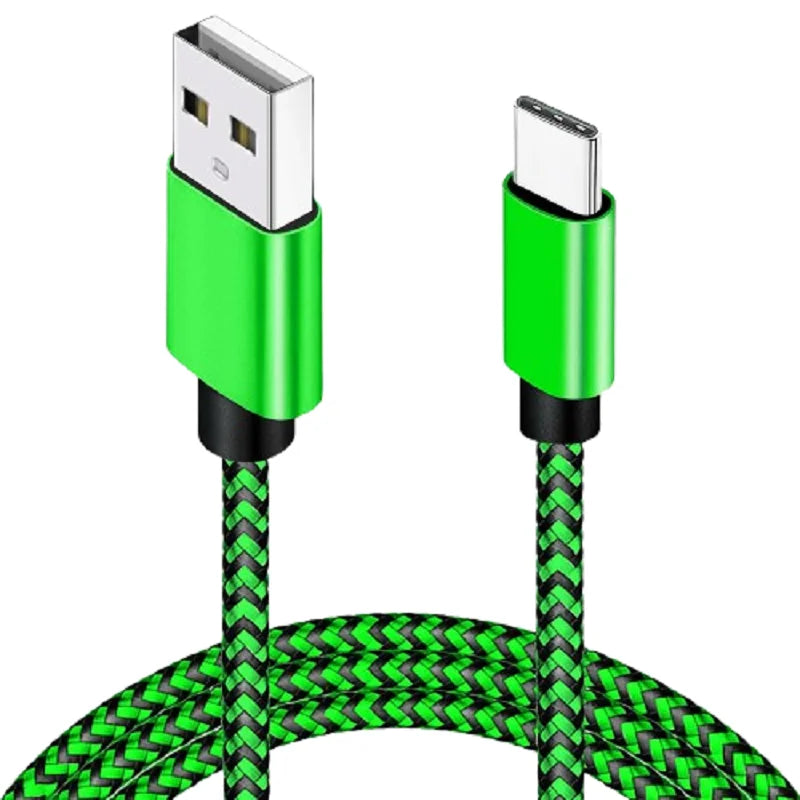 USB A to Type C Fast Nylon Braided Cables Wire Charger Cable For Xiaomi Samsung Huawei Android Phone Charger Cable Accessories